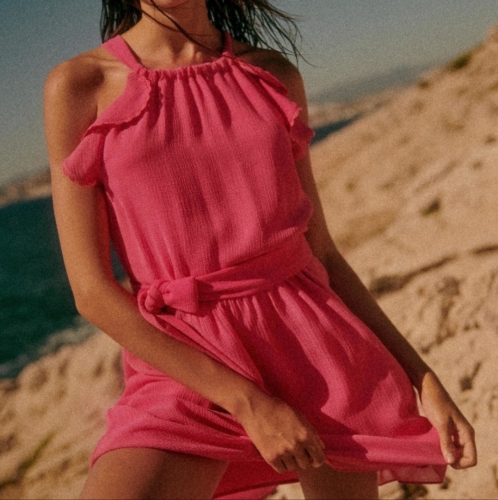 Sezane Nohola Dress in Pink size 34 NWT